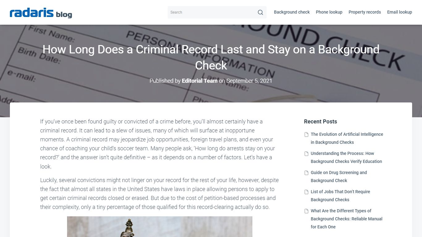 How Long do Arrests Stay on Your Record and Show Up on Background Checks